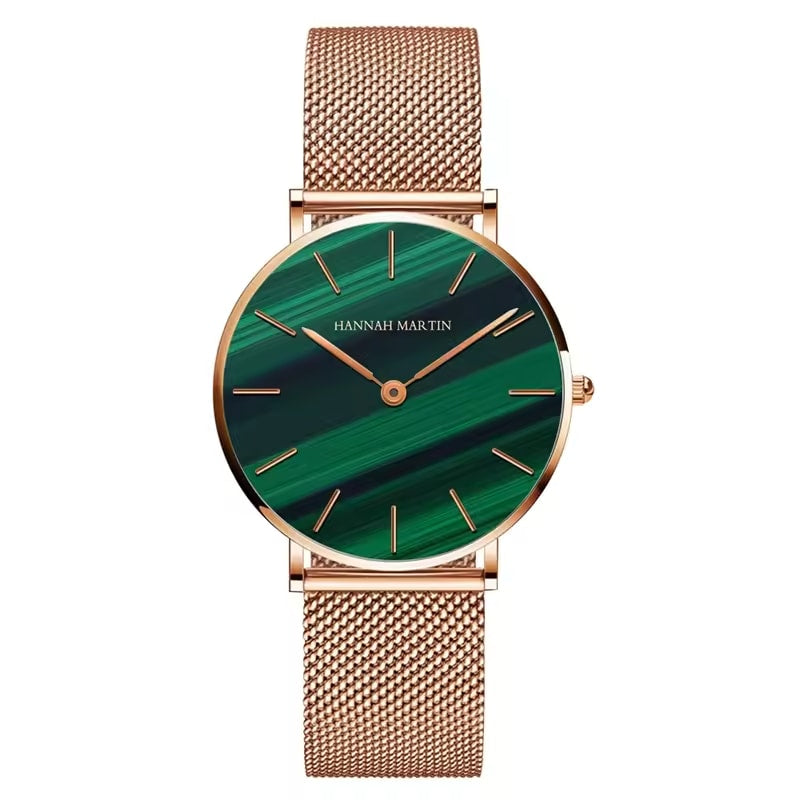Elegant Rose Gold Wristwatch Featuring Quartz Movement