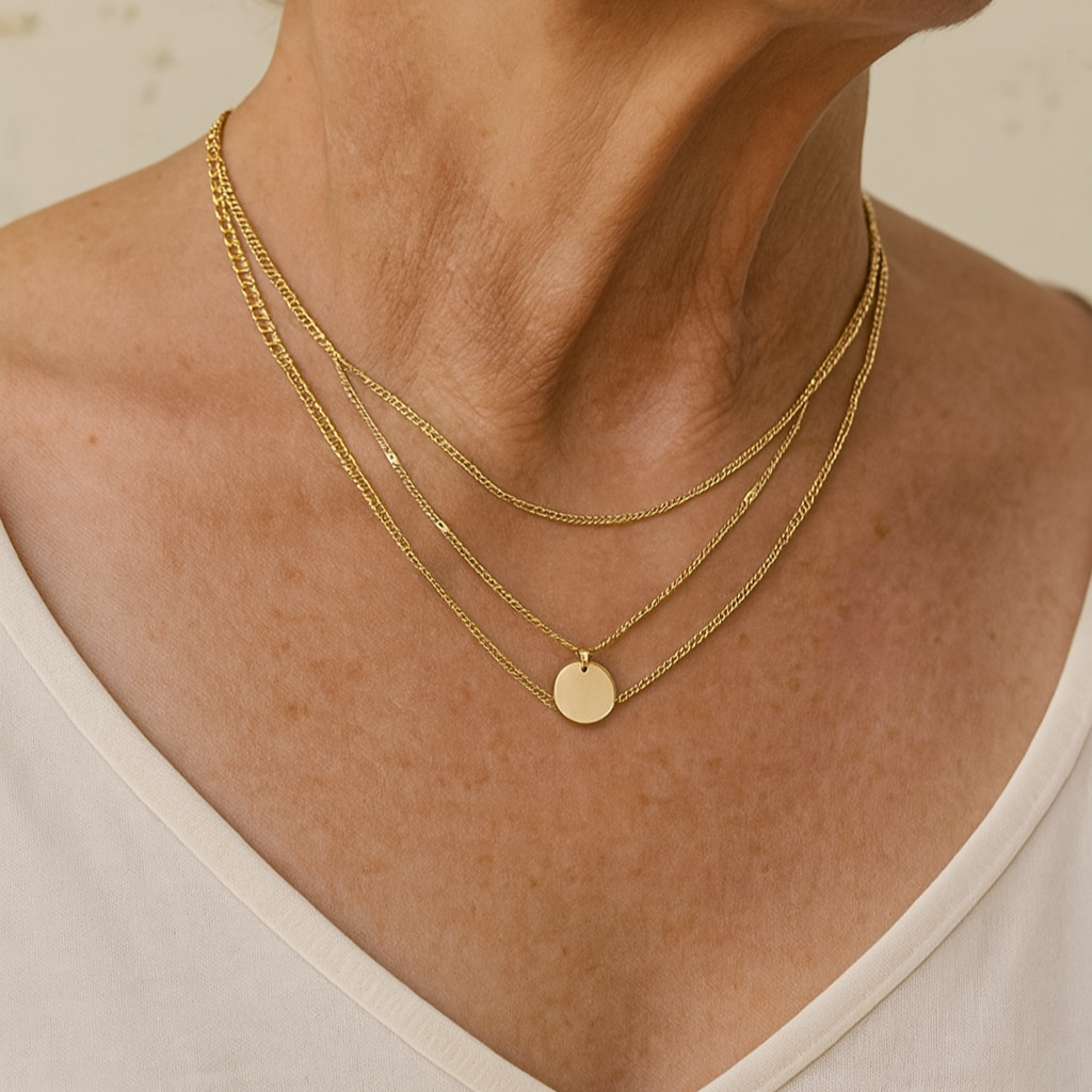 1+1 Offer: Gold and Silver Plated Necklace