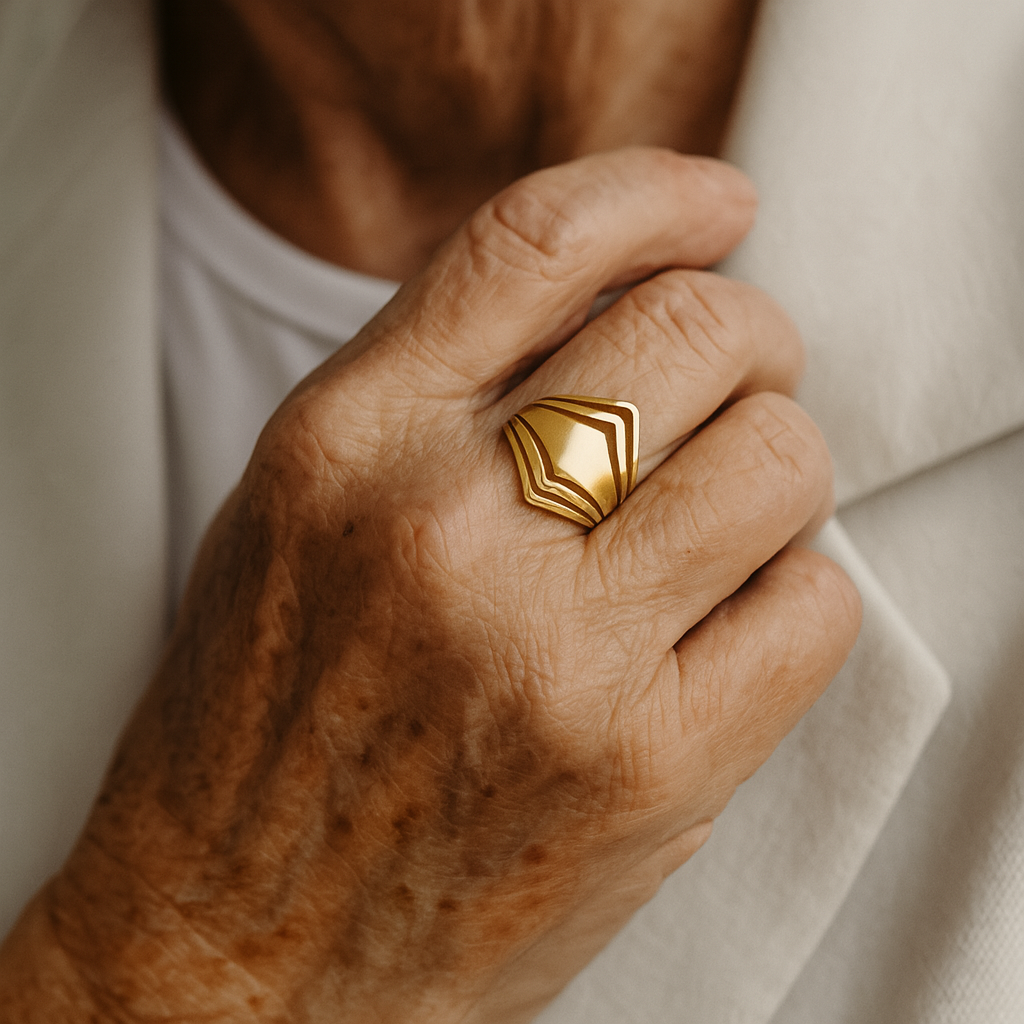 1+1 Offer: Elegant Gold Statement Ring