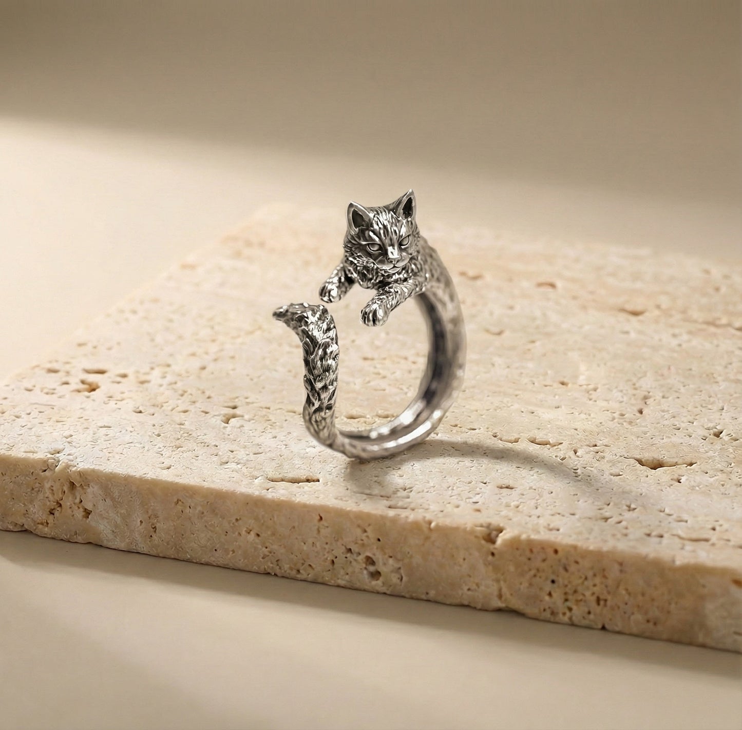 Regal Feline Grace Ring