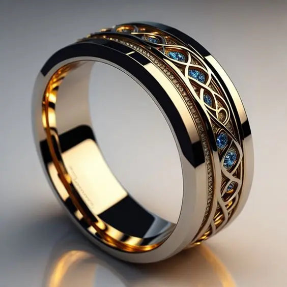 1+1 Offer: Golden Infinity Ring Vintage
