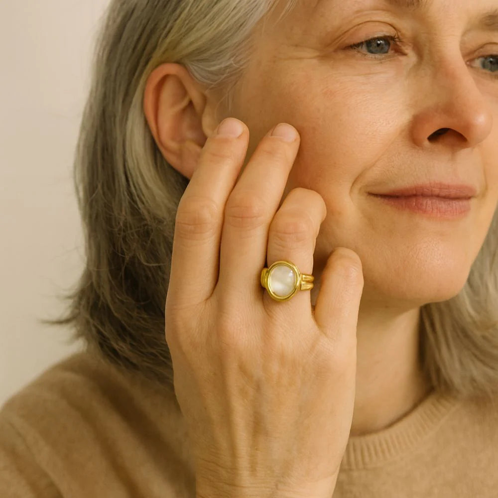 Elegant All Pearl Ring