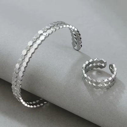 Hexa Radiance Cuff & Ring Set