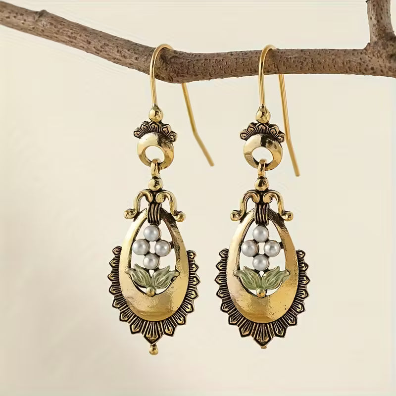 Bohemian Pearl Water Drop Earrings