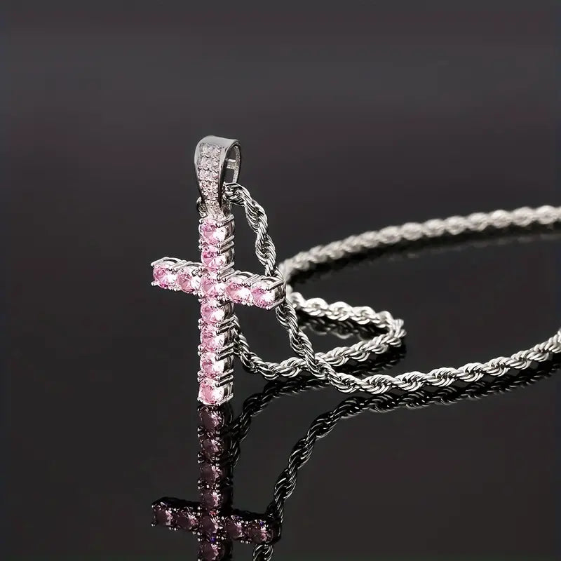 Iced Chics Hip Hop přívěsek kříž na řetízku
