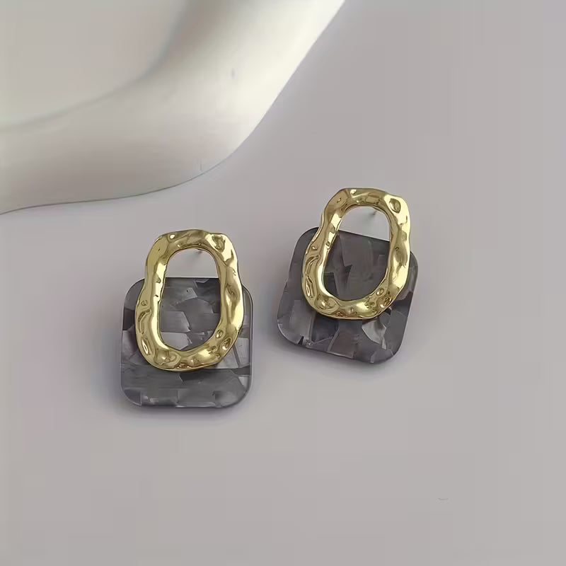 Vintage Geometric Stud Earrings