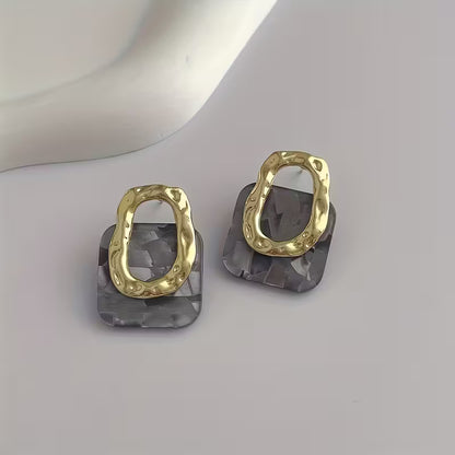 Vintage Geometric Stud Earrings