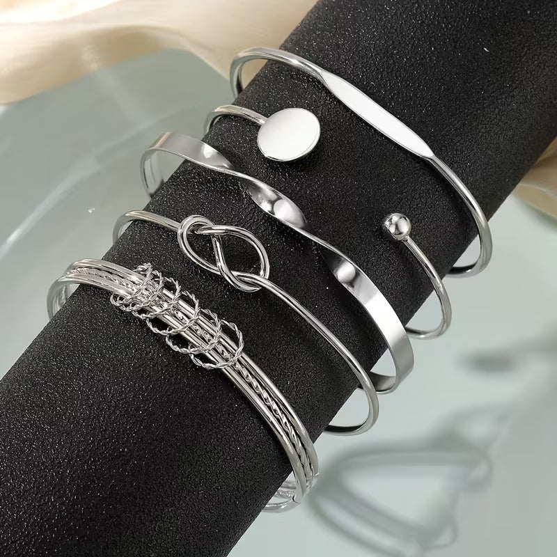 Silver Serenade Elegance Cuff Set
