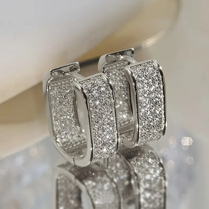 Luxury Crystal Hoop Earrings
