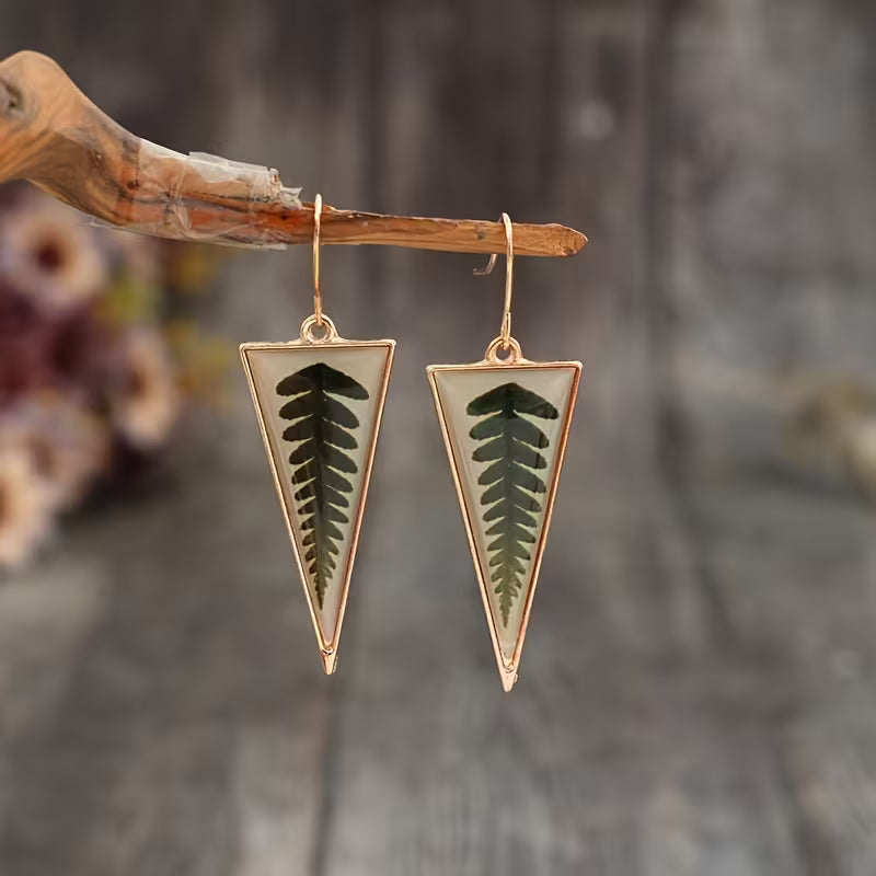 Fernlight Elegance Geometric Drop Earrings