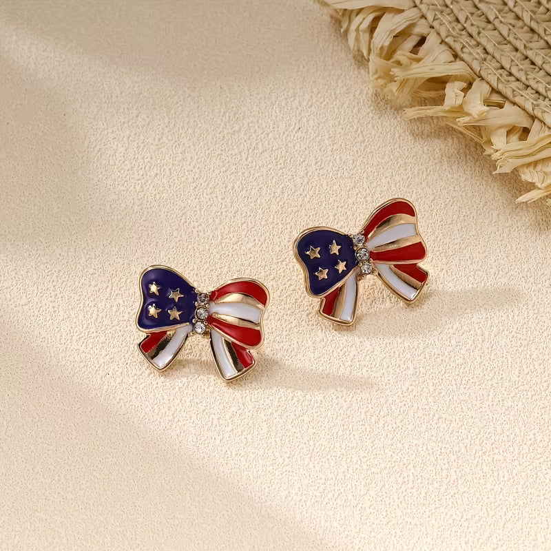 Liberty Bow of Grace Stud Earrings