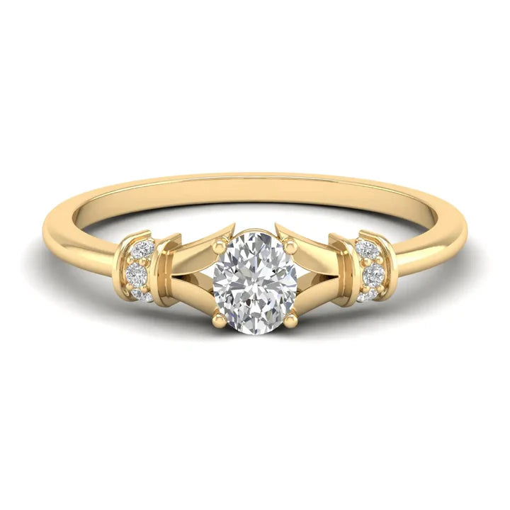 Gold Oval Cut Ring