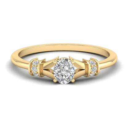 Gold Oval Cut Ring