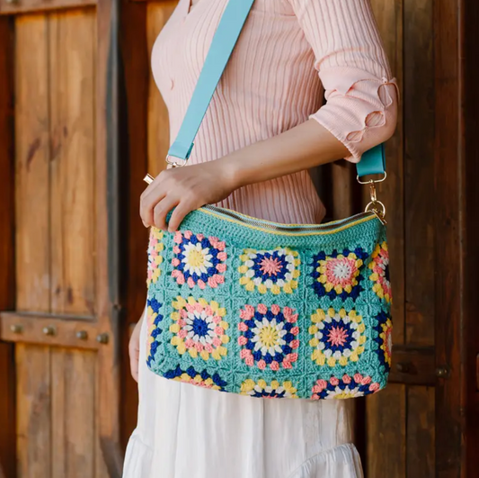 Flower Crochet Shoulder Bag