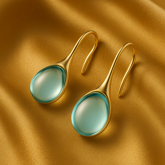 Luxe Crystal Drops earings in Gold & Silver