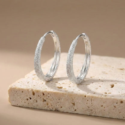 Frosted Harmony Classic Hoops