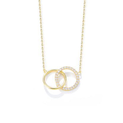 Round Circle Cubic Zircon Necklace