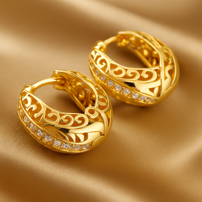 Elegant Gold Mandala Earings