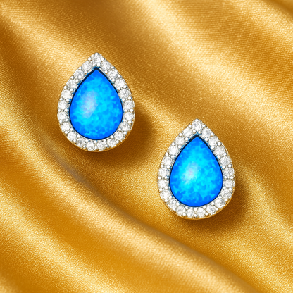 Luxe Opal & Silver Earings
