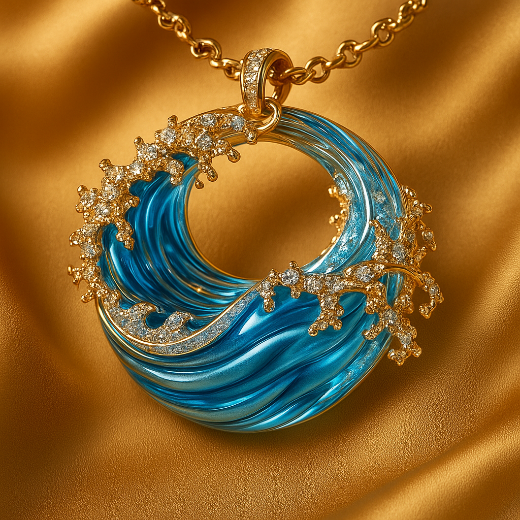 Stormy Sea Pendant Necklace
