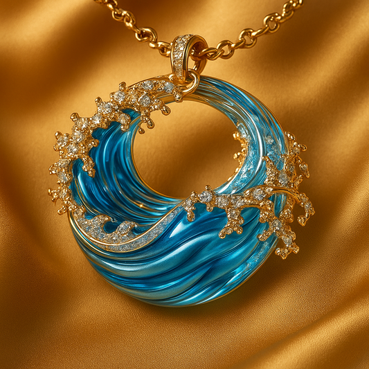 Stormy Sea Pendant Necklace