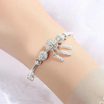 1+1 Offer: Silver Adjustable Dreamcatcher Bracelet