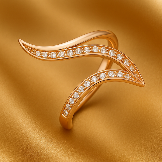 Gold Ring with Diamond Accents