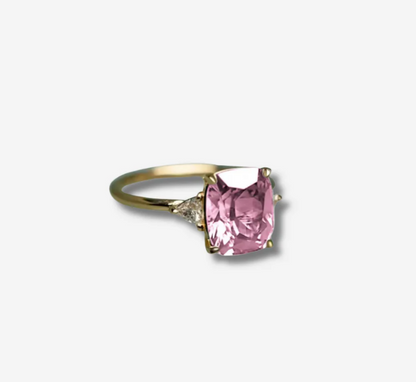 Josephine | Gold Ring With Pink Zircon