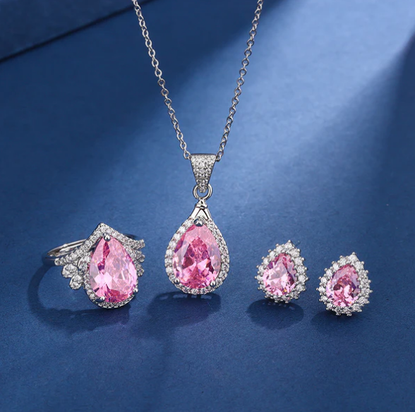 Aria Teardrop Pink Set