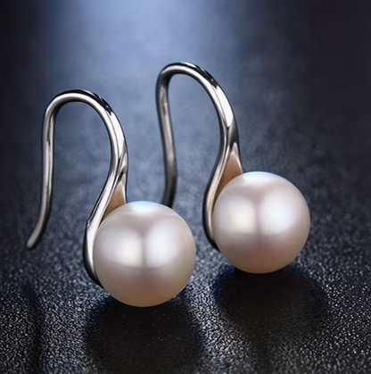 Graceful Luminary Pearl Drop Earrings