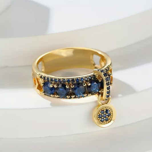 Opulent Nightfall Charm Ring