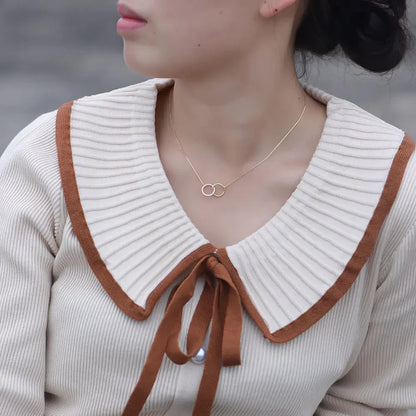 Round Circle Cubic Zircon Necklace