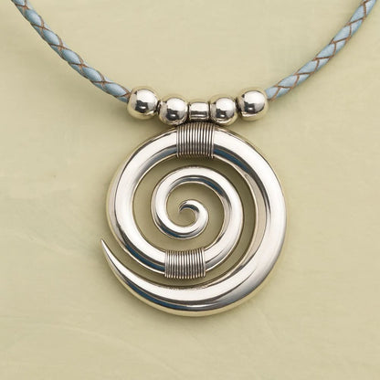 Vintage Spiral Silver Necklace