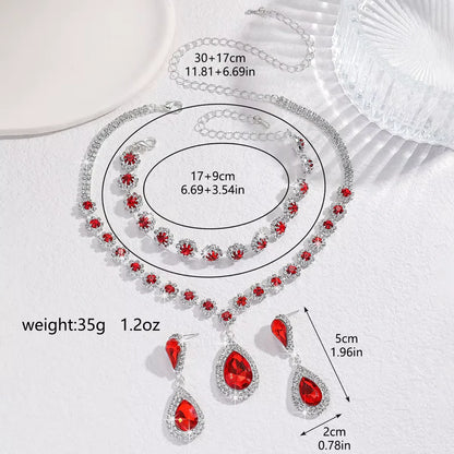 Three-Piece Floral Diamond Jewelry Set