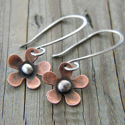 Vintage Silver Floral Earrings