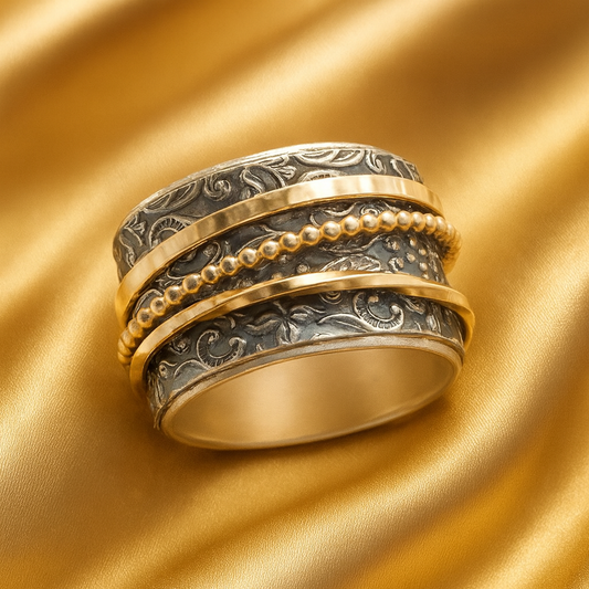 Luxe Two-Tone Vintage Ring
