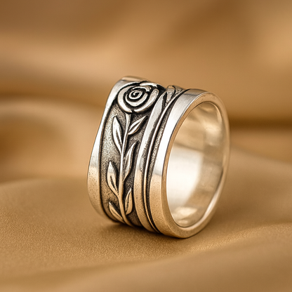 Silver Bloom Vintage Ring