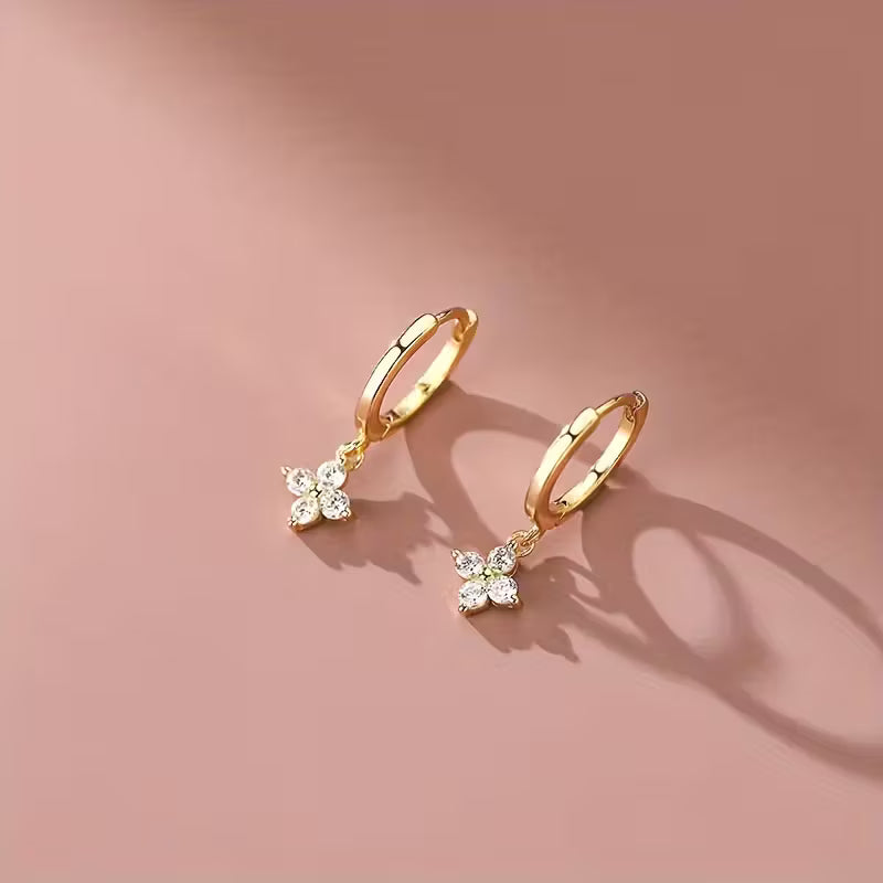 Petal Gleam Elegance Hoops