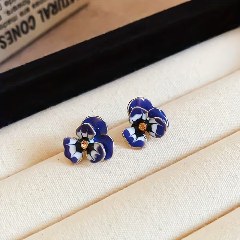 Kolczyki Midnight Petal Elegance Studs
