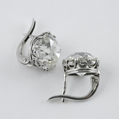 Luxe Vintage Silver Zirconia Earrings