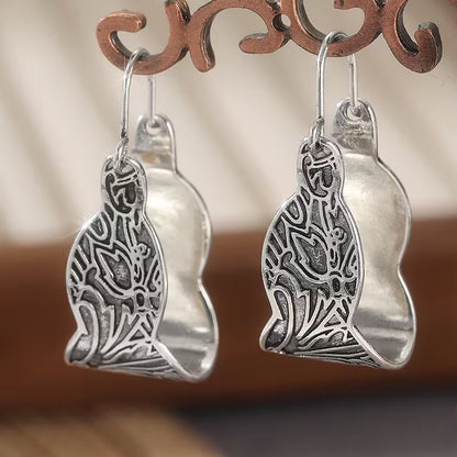 Ornate Serenity Etched Hoop Earrings
