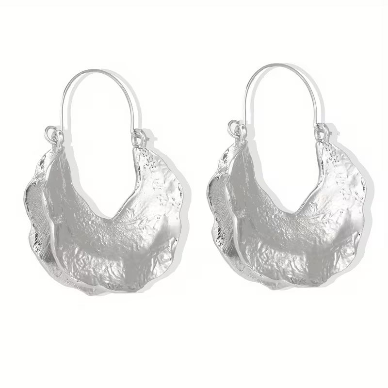 Golden Silvery Waterdrop Earrings