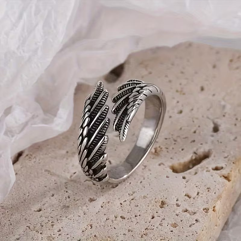 Celestial Feather Embrace Ring