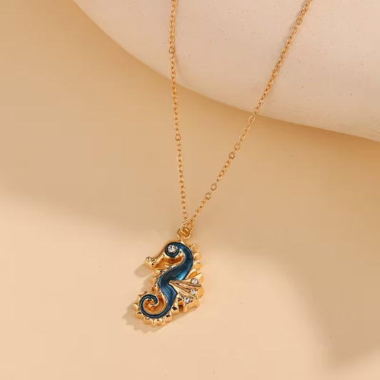 Ocean Embrace Seahorse Pendant