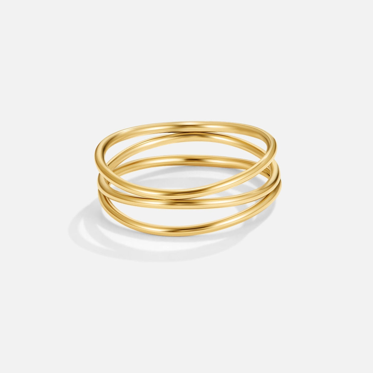 Gold minimalist wrap ring
