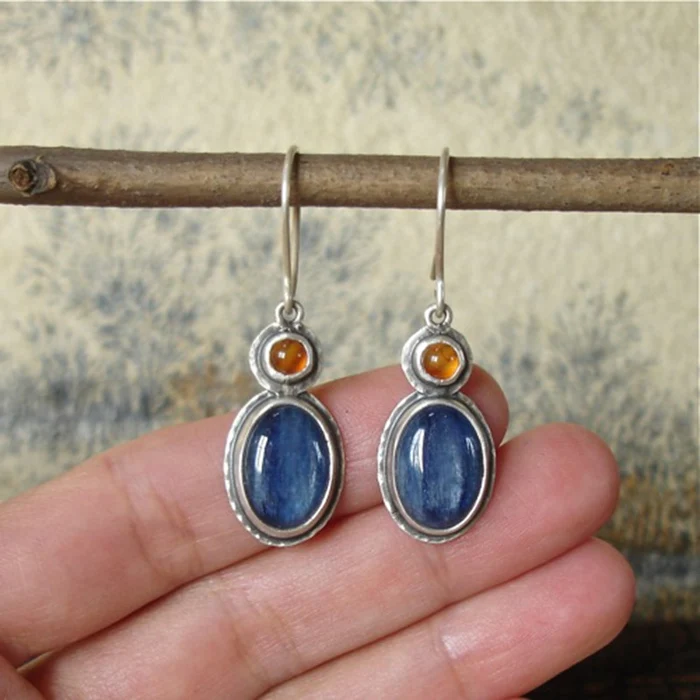 Luxe Blue Crystal Earrings