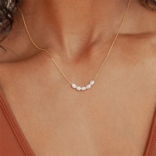 1+1 Offer: Elegant Pearl Gold Necklace