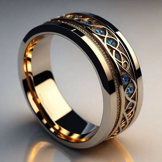 1+1 Offer: Golden Infinity Ring Vintage