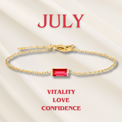 Heartline Birthstone Bracelet