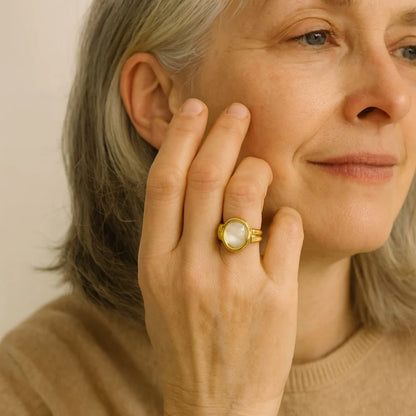 Elegant All Pearl Ring